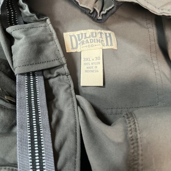 Duluth Trading Co. Nylon‎ Cargo Pants Men’s Size 44X30 Gray With Belt 3XL - Picture 3 of 8